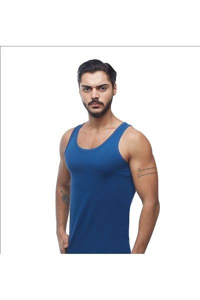 FSM1453 Men's Cotton Single Jersey Combed Classic Color Undershirt 2-pack