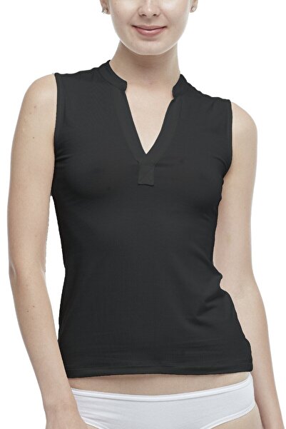 FSM1453 Жіночий модальний боді з V-подібним вирізом, без рукавів, з еластично...