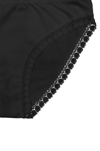 FSM1453 Жіночі бавовняні бікіні з нормальною талією, мереживні трусики з еластичною стрічкою, 3 шт. -3038