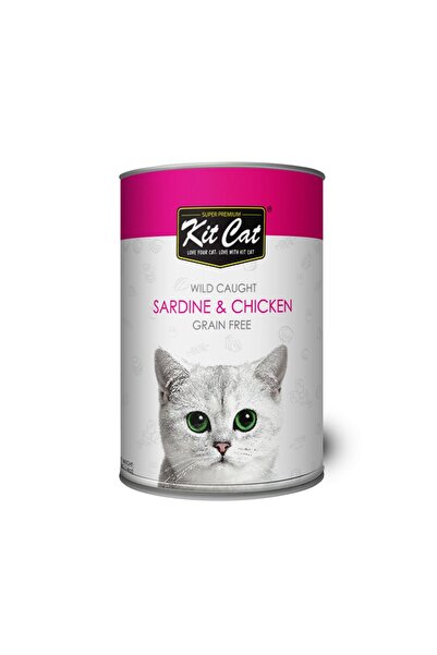 Kit Cat طعام القطط المعلب من السردين البري والدجاج، 400 جرام