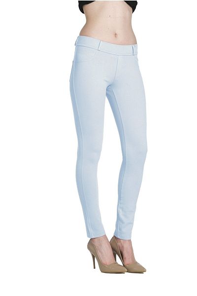 FSM1453 Pantaloni de damă din bumbac colorați, jambiere din lycra - 4686