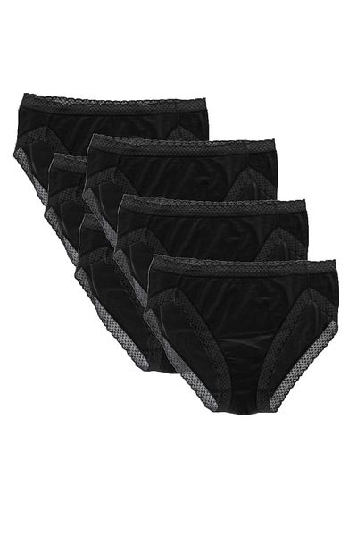 FSM1453 Bikini cu talie normală modal pentru femei, slip din lycra, pachet de 6 -3051