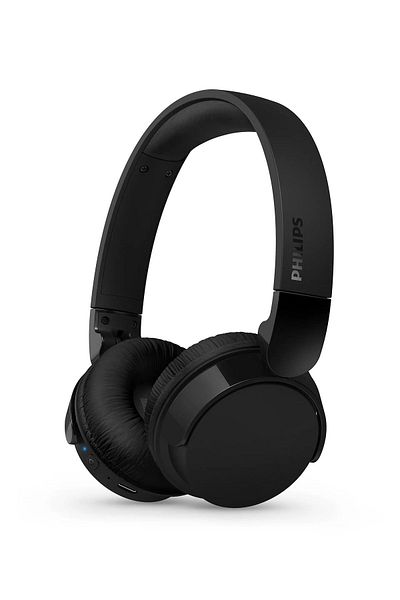 Philips سماعات رأس لاسلكية من Philips، صوت جهير ديناميكي، اللون: أسود، مدة تشغيل تصل إلى 55 ساعة، مكالمات واضحة