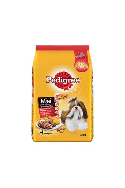 Pedigree Mini Beef Lamp & Vegetables Flavor Dry Dog Food, 1.5kg