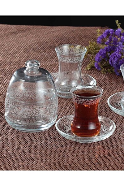 Kikovski 13 Parça Çay Seti - Gravür Desen - İnci