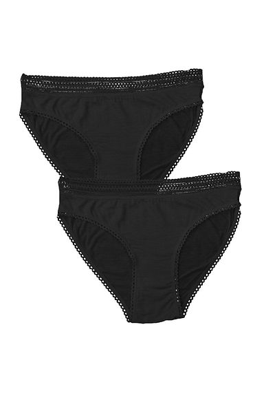 FSM1453 Bikini cu talie normală modal pentru femei, slip din lycra, pachet de 2 -3032