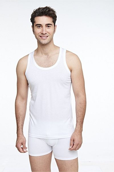 FSM1453 Men's Cotton Classic Colored Undershirt 2-Piece -407