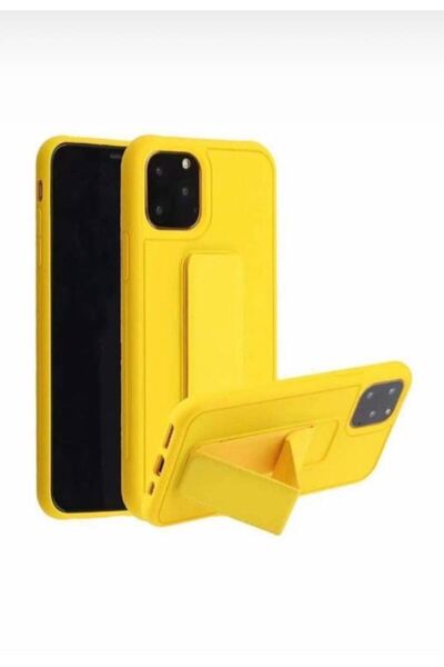 İBERRY Iphone 11 Süet Stantlı Kılıf