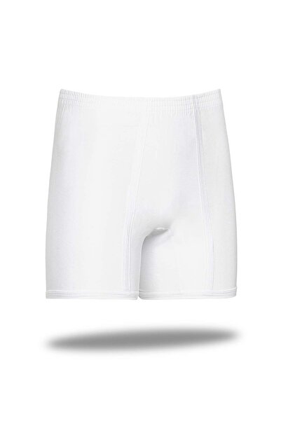 FSM1453 Men's Cotton Classic White Cuffed Boxers 6 Pcs 424-(460)