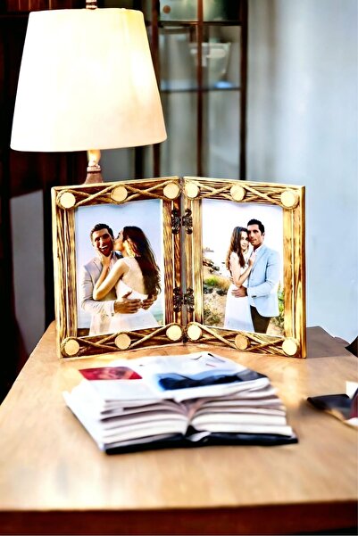HanemGrup Ahşap Çiftli Menteşeli 15x21 Cm Fotoğraf Çerçevesi