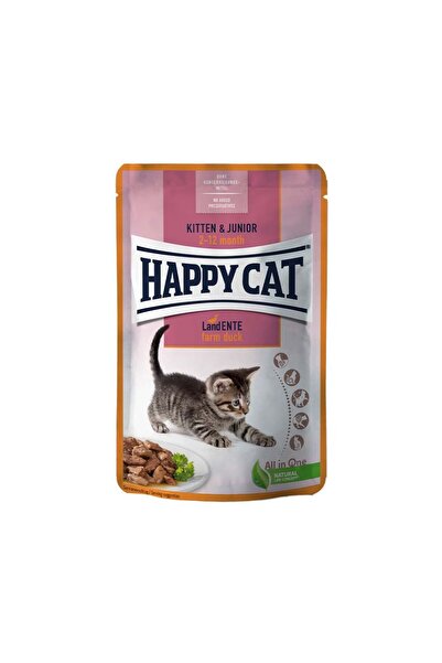 Happy Cat Meat in Sauce Farm Duck Wet Kitten Food, 85 g Pack of 12