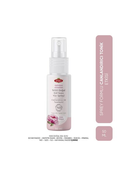 Otacı Gül Kürü %100 Doğal Gül Suyu Canlandırıcı Yüz Spreyi