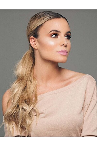 AKOLİFE Küllü Sarı At Kuyruğu Takma Saç Bağlamalı Çıt Çıt Postiş Saç - Fön Ma...