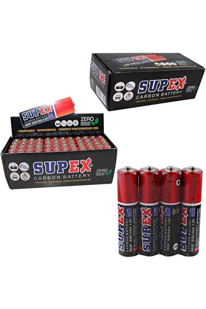 Supex R03 1.5v Aaa Çinko Karbon Ince Kalem Pil 4'lü Paket