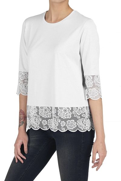 FSM1453 Γυναικείο μπλουζάκι από βαμβακερό Modal Orphan Sleeve Comfort Fit Laced 2414