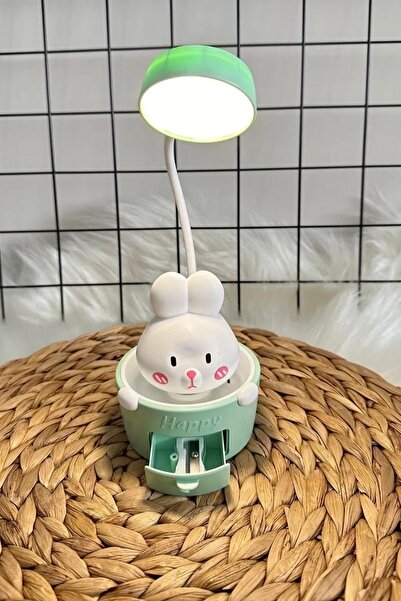 Irk Lemoon Tavşanlı Masa Lambası – Şarjlı Gece Lambası, LED Işık ve Sevimli Tasarım Sticker Hediyeli