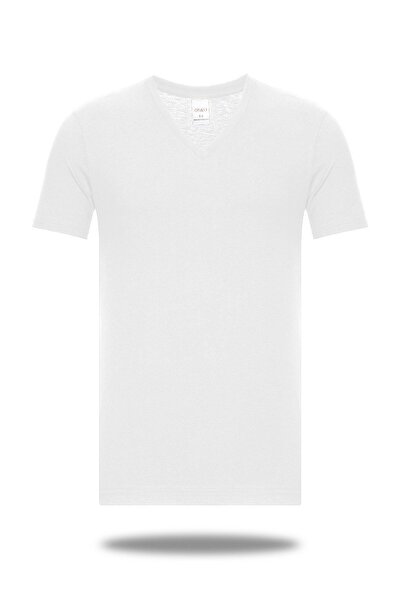 FSM1453 Men's Bamboo Cotton V-neck Short Sleeve Undershirt 2-Piece -441