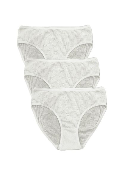 FSM1453 Women's Cotton Ribbed Normal Waist Slip Panties 6-Piece