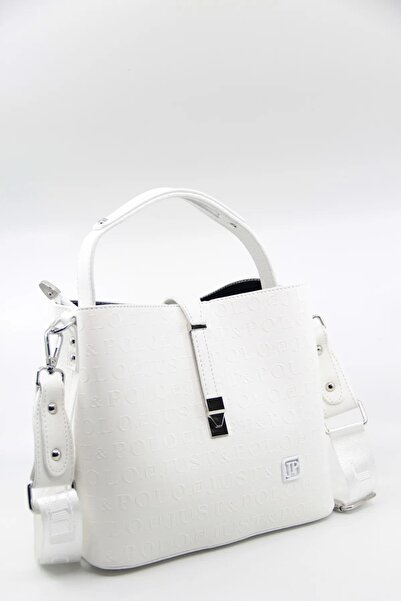 Just Polo طباعة منقوشة - حقيبة كتف وحقيبة يد نسائية نباتية بتفاصيل قفل