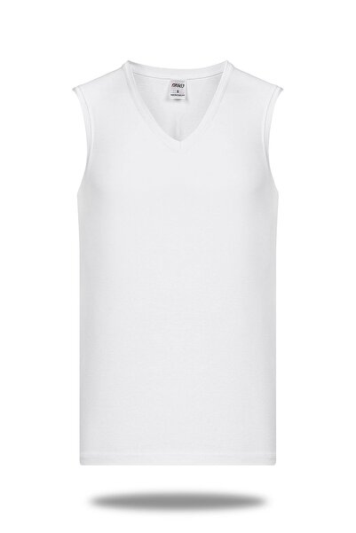 FSM1453 Ανδρικό βαμβακερό αμάνικο μπλουζάκι Lycra με λαιμόκοψη -1015