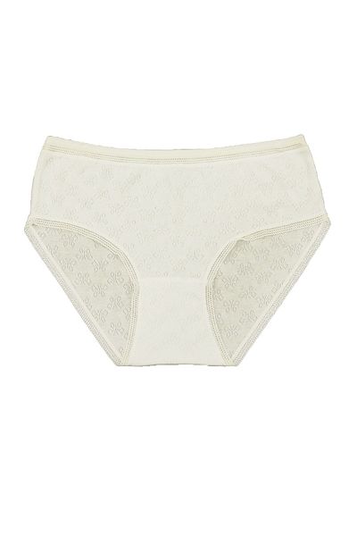 FSM1453 Women's Cotton Transfer Ribana Bato High Waist Lace Slip Panties -3003