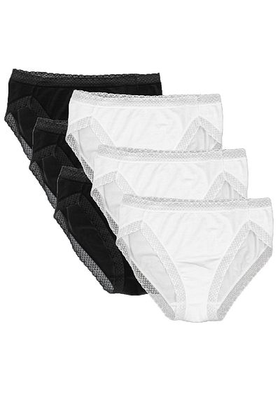 FSM1453 Γυναικεία Modal Normal Waist Bikini Lace Slip Lycra εσώρουχα 6 τεμαχίων -3051