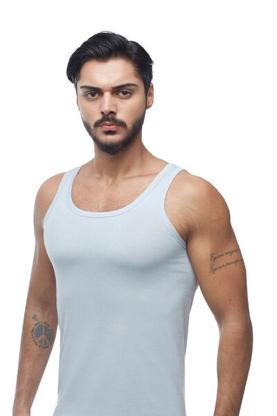 FSM1453 Ανδρικό βαμβακερό μονό μπλουζάκι χτενισμένο σε κλασικό χρώμα