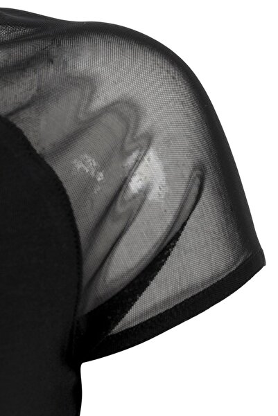 FSM1453 Women's Modal Tulle Top Short Sleeve T-shirt -2218