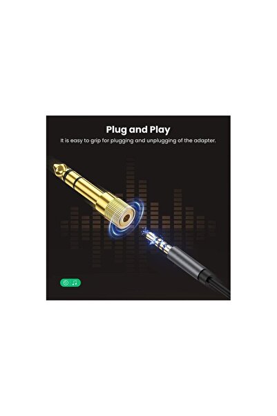 harry 2 Adet 3.5 Mm 6.3 Mm Jack Çevirici Piyano Için Kulaklık Çevirici 6.35 mm erkek 3,5 mm dişi