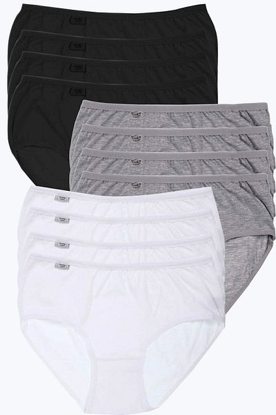 Tutku Women's Black White Gray 12 Pack Lycra Bato Panties