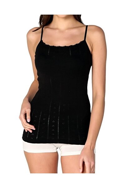 Tutku Women's 3-Piece Jacquard Undershirt with Rope Straps