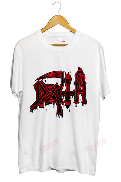karikatürstore Death Design Printed T-Shirt