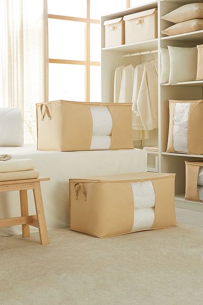 Ocean Home Textile 2 Τεμάχια Mega Μέγεθος Παράθυρο Μπεζ Ψαροκόκκαλο Μαξιλάρι Πάπλωμα Πουλόβερ 75x40x40