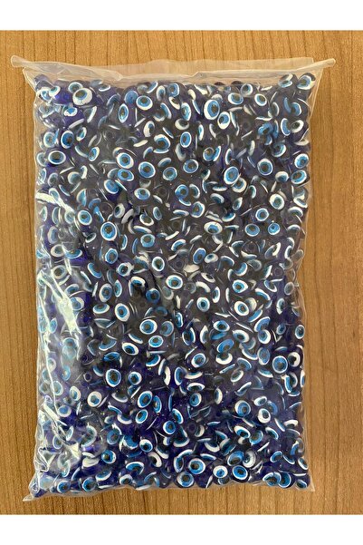 312 KONSEPT 8 мм овална пластмасова мънисто „Зло око“ – 1000 броя в опаковка