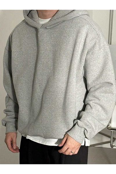 GENIUS STORE Ανδρικό φούτερ με κουκούλα Oversize - 3 Κλωστές