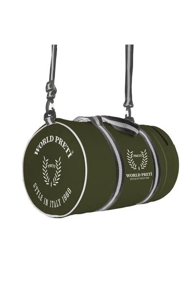 WORLD PRETİ Unisex Green Color Artificial Leather Fabricated Cylinder Athlete...