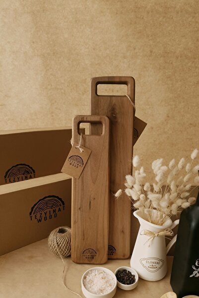 Tezyinat Wood سلسلة ليمون - لوح تقطيع خشبي منقوش بشجرة الجوز، مجموعة مكونة من...