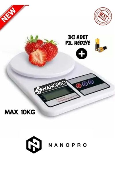 Nanopro Dijital Hassas Mutfak Tartısı - Mutfak Terazisi-hassas Ölçüm 10 Kg