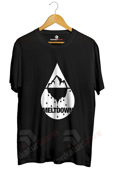 karikatürstore Meltdown - Climate Change Awareness Design Detailed T-shirt
