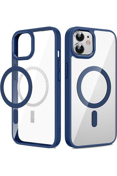 Powerfox حافظة Magsafe متوافقة مع هاتف iPhone 11 مع حافة ملونة للكاميرا وزر حساس