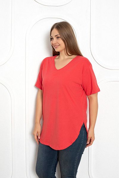 Trendbade Butik Γυναικείο T-shirt με λαιμόκοψη σε μέγεθος Pomegranate Flower