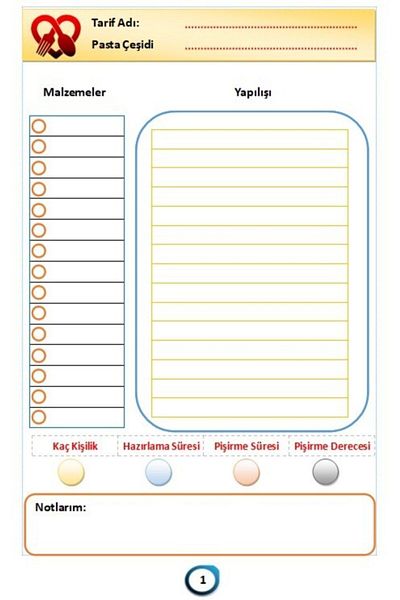 Enine Boyuna Eğitim Cake Recipe Book (100 Recipe Notebook)