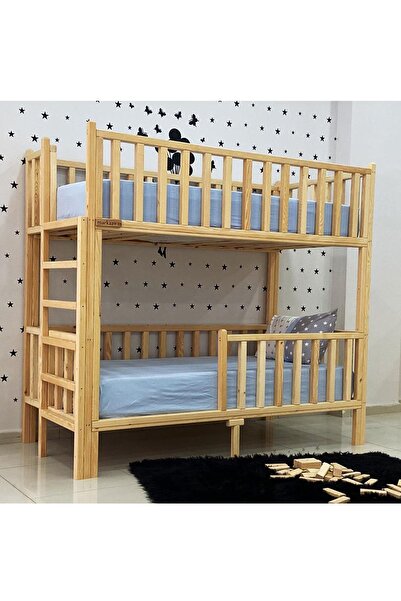 MiniWood Markaawm Montessori Ahşap Ranza Yatak