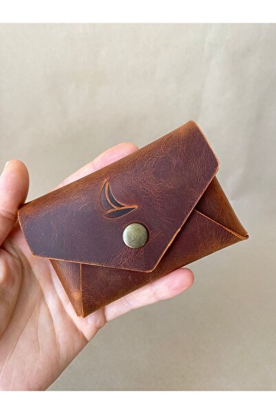 ALESTA LEATHER El Yapımı Hakiki Deri Unisex Minimal Kartlık / Bozuk Para Cüzdanı