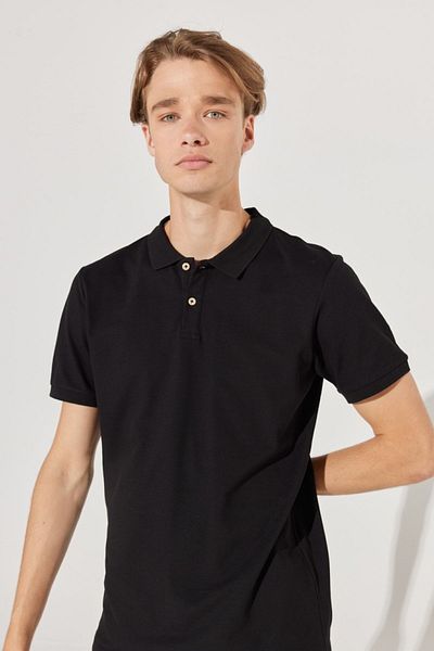 Riders by Lee Schwarzes T-Shirt mit Rollkragen und normaler Passform aus 100 % Baumwolle
