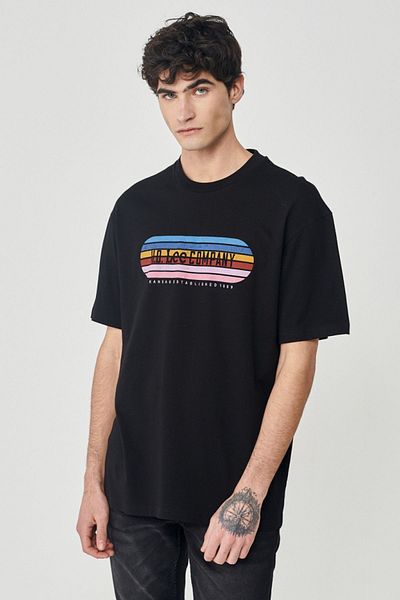 Lee Bequem geschnittenes schwarzes T-Shirt mit Rundhalsausschnitt aus 100 % Baumwolle