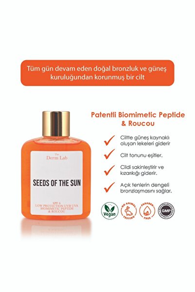 The Derm Lab Seeds Of The Sun Leke Karşıtı Doğal Bronzlaştırıcı Yağ