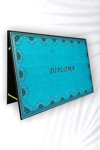 ankara menü A4 Certificate Container - Leather Velvet, Printed Diploma Case