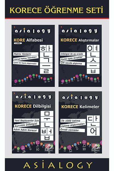 Cinius Yayınları 4 Books Korean Learning Set