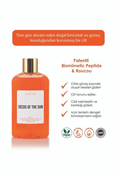 The Derm Lab Seeds Of The Sun Leke Karşıtı Doğal Bronzlaştırıcı Yağ